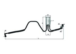 FILTRU COMBUSTIBIL KNECHT KL 544 - Compatibil cu CHRYSLER, DODGE, PLYMOUTH