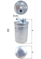 FILTRU COMBUSTIBIL KNECHT KL 554D - Compatibil cu AUDI, VW
