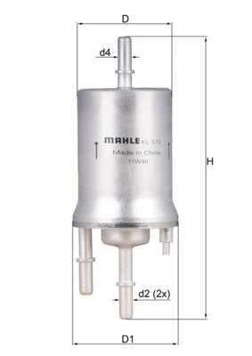 Filtru combustibil MAHLE KL 572