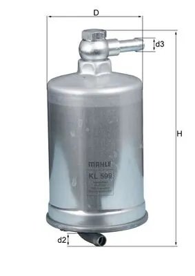 FILTRU COMBUSTIBIL MAHLE KL 599 - Compatibil cu AUDI