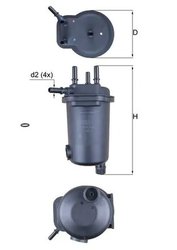 Filtru combustibil MAHLE KL 632D