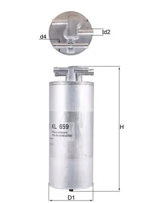 FILTRU COMBUSTIBIL MAHLE KL 659 - Compatibil cu AUDI