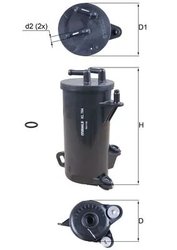 FILTRU COMBUSTIBIL MAHLE KL 764D - Compatibil cu HONDA