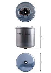 FILTRU COMBUSTIBIL MAHLE KL 780 - Compatibil cu FORD, MAZDA, VOLVO