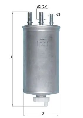 FILTRU COMBUSTIBIL MAHLE KL 781 - Compatibil cu DACIA, RENAULT