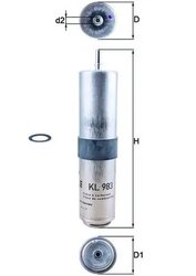 Filtru combustibil KNECHT KL 983D