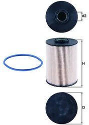FILTRU COMBUSTIBIL MAHLE KX 211D - Compatibil cu CITROEN, PEUGEOT
