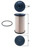 FILTRU COMBUSTIBIL MAHLE KX 220D - Compatibil cu AUDI, SEAT, SKODA, VW