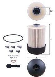 FILTRU COMBUSTIBIL MAHLE KX 338/22D - Compatibil cu FIAT, MERCEDES-BENZ, NISSAN, OPEL, RENAULT, VAUXHALL