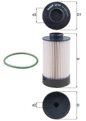 FILTRU COMBUSTIBIL KNECHT KX 340D - Compatibil cu IVECO, UAZ