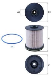 Filtru combustibil MAHLE KX 491/1D