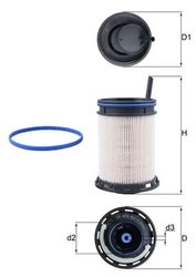 FILTRU COMBUSTIBIL KNECHT KX 494D - Compatibil cu AUDI, VW