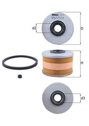 FILTRU COMBUSTIBIL KNECHT KX 79D - Compatibil cu DACIA, OPEL, RENAULT, VAUXHALL