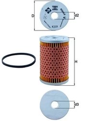 FILTRU COMBUSTIBIL KNECHT KX 9D - Compatibil cu ARO, CITROEN, FSO, PEUGEOT, RENAULT