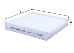 FILTRU AER HABITACLU MAHLE LA 155 - Compatibil cu DAIHATSU, FIAT, HINO, HONDA, ISUZU, SUBARU, SUZUKI, TOYOTA