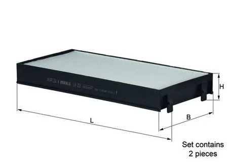 FILTRU AER HABITACLU MAHLE LA 221/S - Compatibil cu BMW
