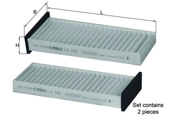 FILTRU AER HABITACLU MAHLE LA 296/S - Compatibil cu MITSUBISHI