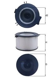 FILTRU AER HABITACLU MAHLE LA 65 - Compatibil cu VW