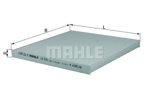 FILTRU AER HABITACLU MAHLE LA 876 - Compatibil cu CHEVROLET, GMC, HYUNDAI, KIA, KIA (DYK)