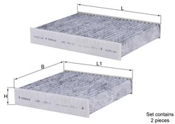 FILTRU AER HABITACLU MAHLE LAK 191/S - Compatibil cu CITROEN, DS, PEUGEOT