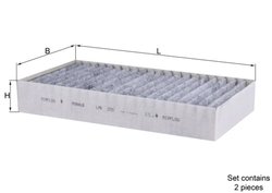 FILTRU AER HABITACLU MAHLE LAK 295/S - Compatibil cu MERCEDES-BENZ