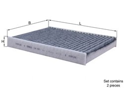 FILTRU AER HABITACLU MAHLE LAK 467/S - Compatibil cu ALPINA, BMW, FIAT, HYUNDAI, NISSAN, ROLLS-ROYCE