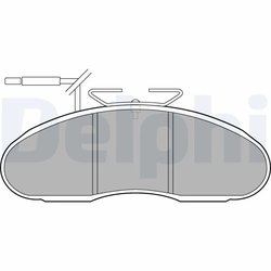 SET PLACUTE FRANA DELPHI LP1096 - Compatibil cu MERCEDES-BENZ, RENAULT, RENAULT TRUCKS