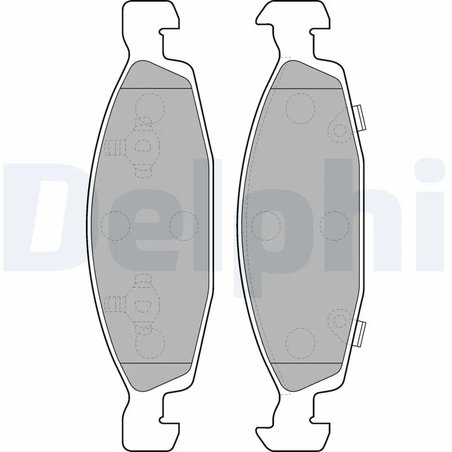 SET PLACUTE FRANA DELPHI LP1557 - Compatibil cu JEEP