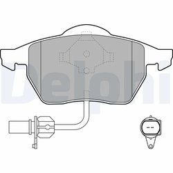 SET PLACUTE FRANA DELPHI LP1706 - Compatibil cu AUDI, FORD, SEAT, VW