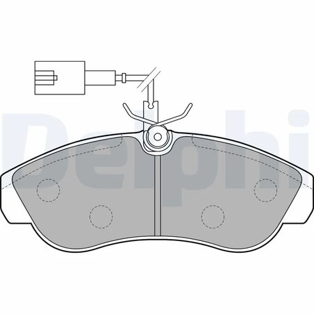 SET PLACUTE FRANA DELPHI LP1749 - Compatibil cu CITROEN, FIAT, PEUGEOT