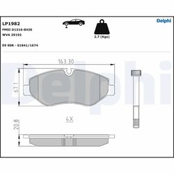 Set placute frana Delphi LP1982