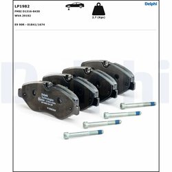 SET PLACUTE FRANA DELPHI LP1982 - Compatibil cu MERCEDES-BENZ, MERCEDES-BENZ (FJDA), VW