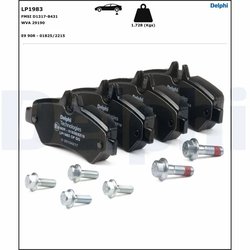 SET PLACUTE FRANA DELPHI LP1983 - Compatibil cu MERCEDES-BENZ, VW