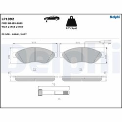 Set placute frana Delphi LP1992