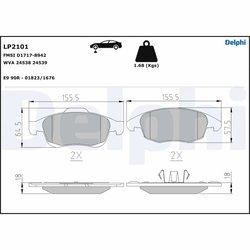 Set placute frana Delphi LP2101