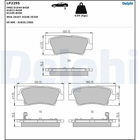 Set placute frana Delphi LP2295