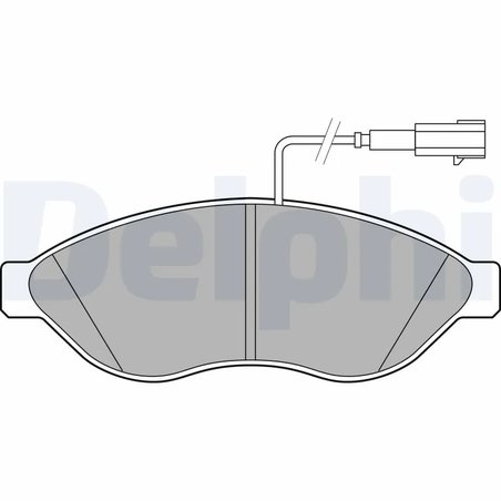 SET PLACUTE FRANA DELPHI LP2498 - Compatibil cu CITROEN, FIAT, OPEL, PEUGEOT, VAUXHALL