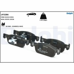 Set placute frana Delphi LP3286