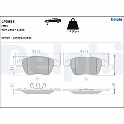 Set placute frana Delphi LP3688