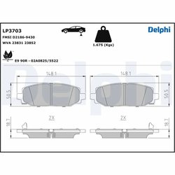 Set placute frana Delphi LP3703