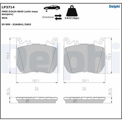 Set placute frana Delphi LP3714