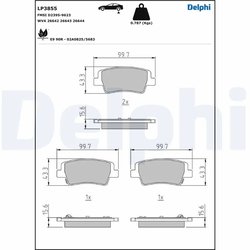 Set placute frana Delphi LP3855