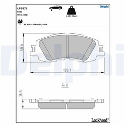 Set placute frana Delphi LP3871