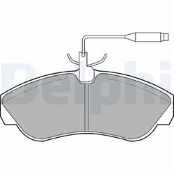 SET PLACUTE FRANA DELPHI LP878 - Compatibil cu CITROEN, FIAT, OPEL, PEUGEOT, VAUXHALL