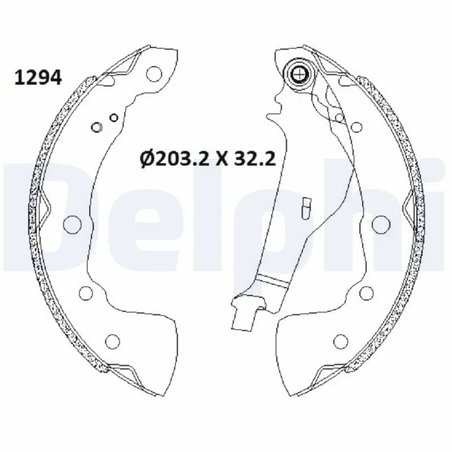 SET SABOTI FRANA DELPHI LS2181 - Compatibil cu NISSAN