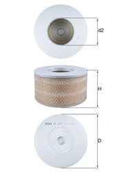 FILTRU AER KNECHT LX 1641 - Compatibil cu TOYOTA