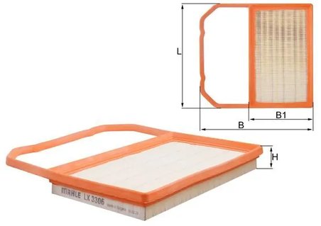 FILTRU AER MAHLE LX 3306 - Compatibil cu SEAT, SKODA, VW