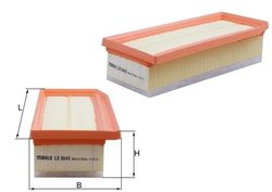 FILTRU AER MAHLE LX 3542 - Compatibil cu DACIA, LADA, NISSAN, RENAULT