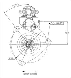 ELECTROMOTOR PRESTOLITE ELECTRIC M90R3540SE - Piesa auto compatibila cu mai multe marci