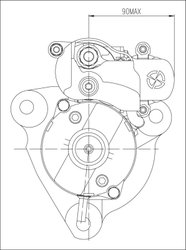 ELECTROMOTOR PRESTOLITE ELECTRIC M90R3543SE - Compatibil cu DAF, MERCEDES-BENZ